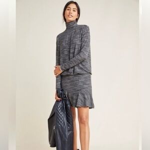 Bailey 44 Gray Sweater Dress Long Sleeve Turtleneck Petite Medium